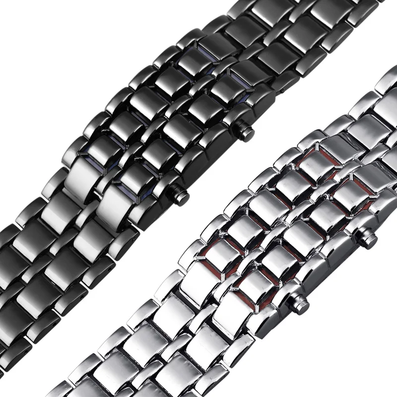 top high quality water-proof luminous alloy wristwatch bracelet wristband 