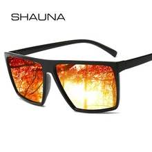 SHAUNA с плоским верхом HD поляризованные солнцезащитные очки для мужчин Ретро негабаритных вождения очки Квадратные для женщин