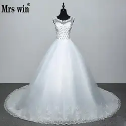 Новинка 2018 года Applicue Длинный Шлейф Свадебное платье цветок кружево See Through красивые свадебные платья Vestido De Noiva Princesa