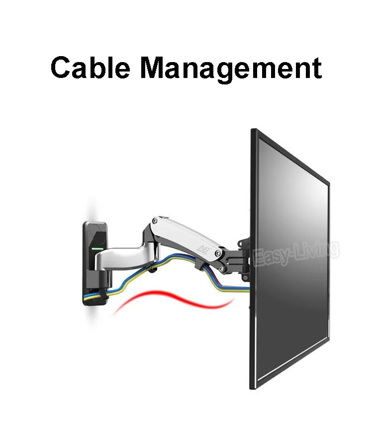 NB F500 воздушный пресс газовая пружина 50-60 дюймов светодиодный настенный кронштейн для телевизора плазменное крепление для телевизора Поддержка нагрузки 14-23 кг Макс. VESA 400*400 мм