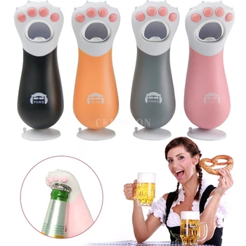 

200Pcs/Lot New Fashion Cartoon Lovely Cat Claw Sucker Bottle Opener Fancy Kitchen Supplies