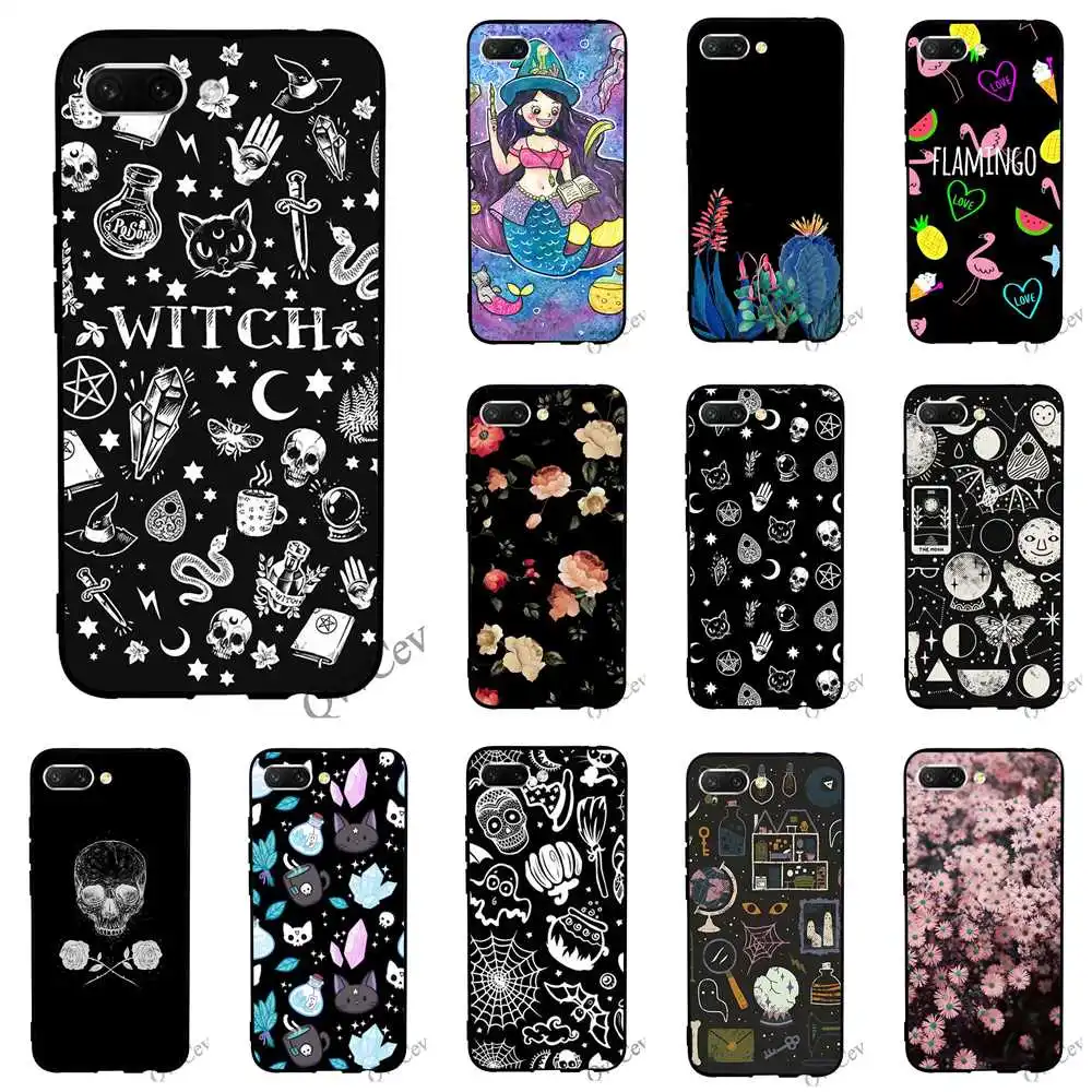 

Thin Halloween Witch Pattern Phone Cover for Huawei Honor 7A Pro Case 6A 10 8 9 Lite 7X 7C Y6 Prime Nova 3i 3 Silicone Backshell