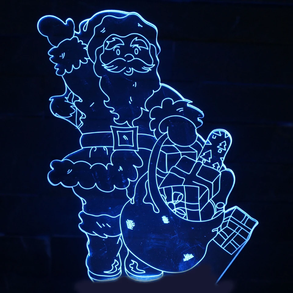 

Home Decor 7 Color Changing Gradual Change 3D LED Santa Claus Modelling Atmospheres Desk Lamp For Bedside Lighting Night Lights