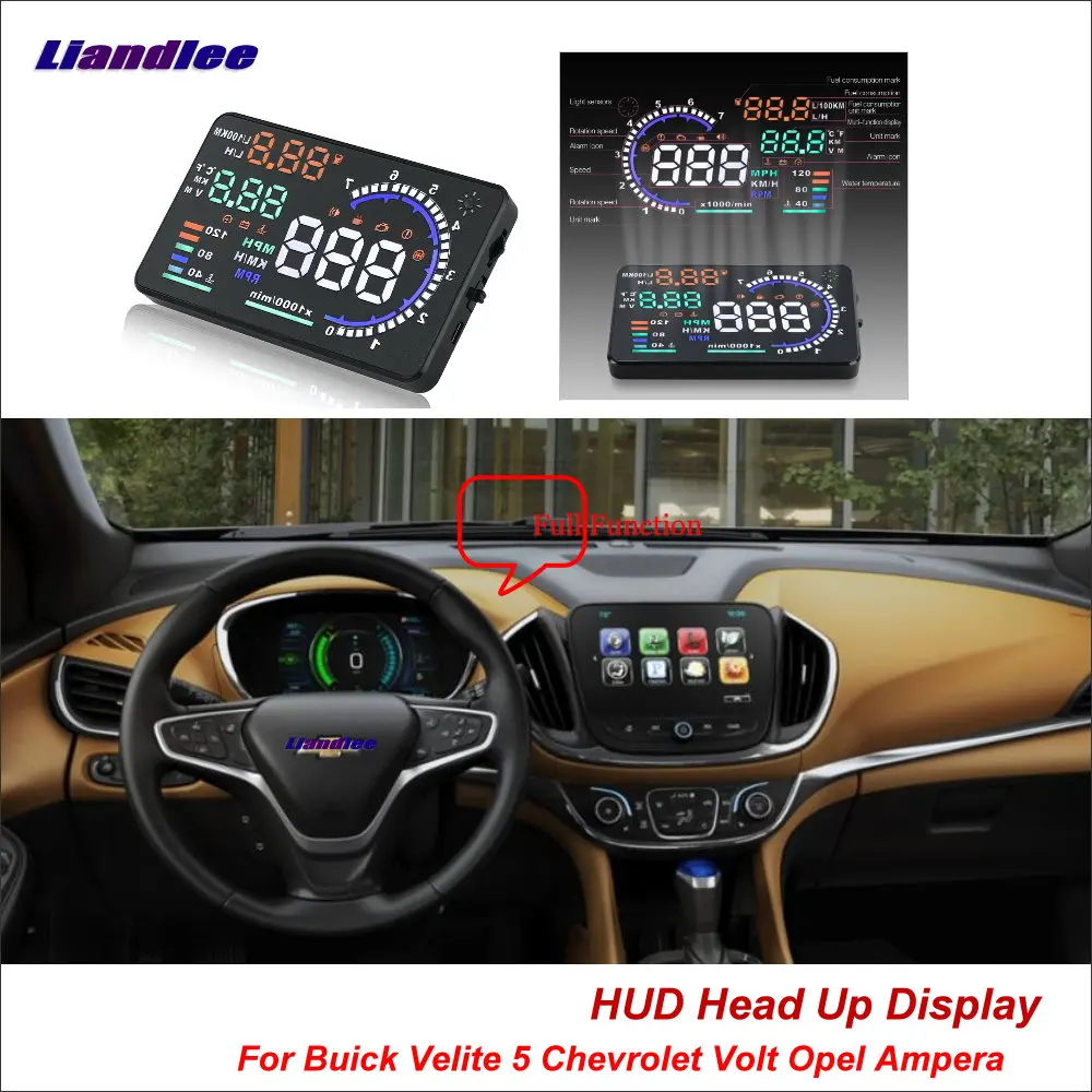 Liandlee автомобильный HUD Дисплей для Buick Velite 5 для Chevrolet Volt для Opel Ampera- безопасный экран вождения OBD