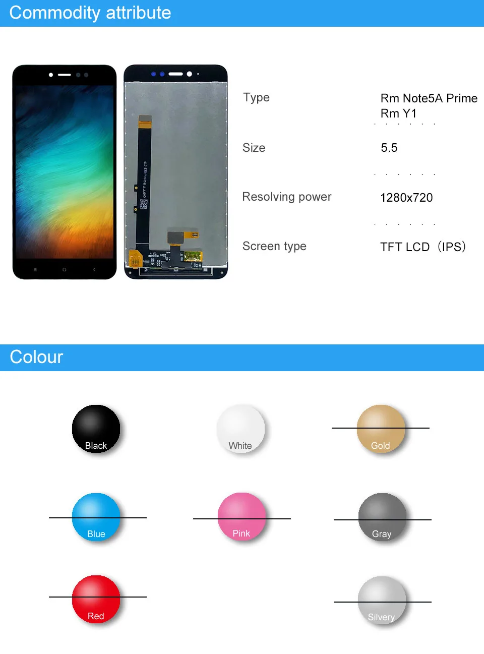 10 шт. для Xiaomi Redmi Y1/Note5A prime ЖК-экран для Redmi Note 5A Prime ЖК-сенсорный экран дигитайзер Запчасти по DHL