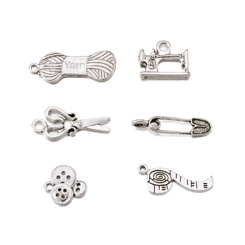 Sewing-Knitting-Themed-Tibetan-Style-Alloy-Pendants-Scissor-Pipe-Safety-Pin-Yarn-Clew-Button-Sewing-Machine (3)