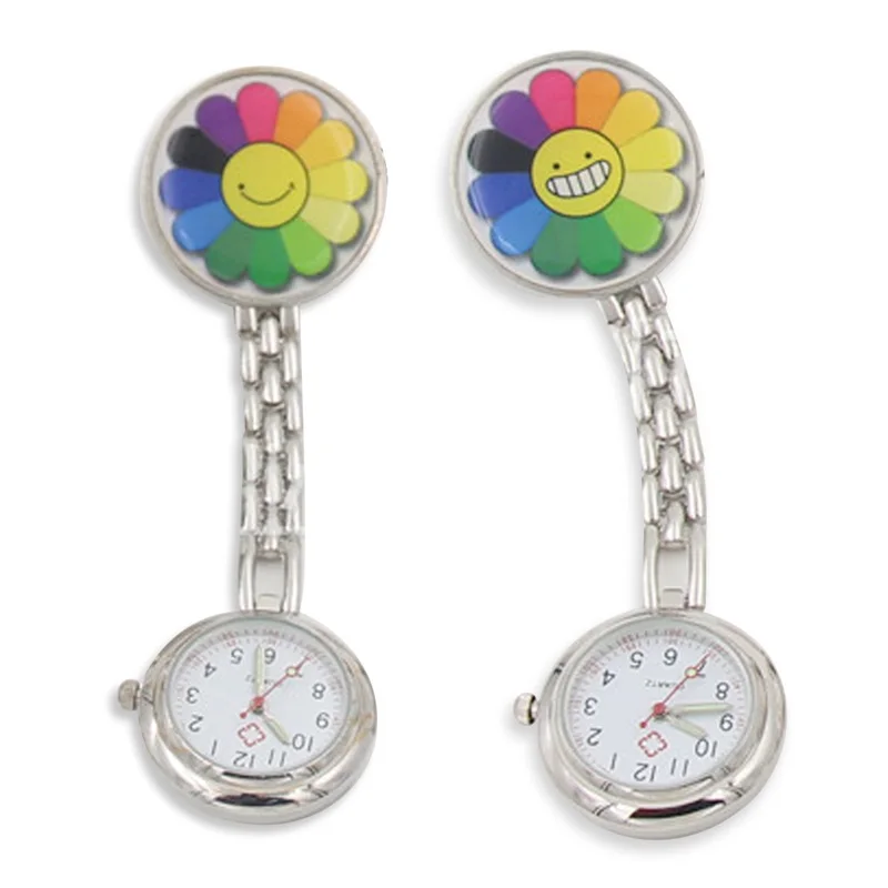 Clip-on Design Pendant Nurse Watch Man Women Red Cross Brooch Nurses Watch Colorful Sunflower Smile Laugh Face Pocket Watches цена Clip-on Design Pendant Nurse Watch Man Women Red Cross Brooch Nurses Watch Colorful Sunflower Smile Laugh Face Pocket Watches цены онлайн
