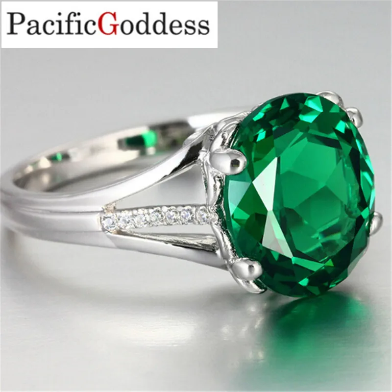 

pacificgoddess wedding rings Bridal Rings big green stone rings