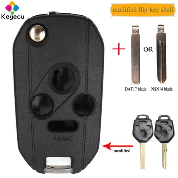 

KEYECU Modified Folding Remote Car Key Shell Housing With 3 1/ 4 Button - FOB for Subaru Legacy Forester Outback Impreza Tribeca