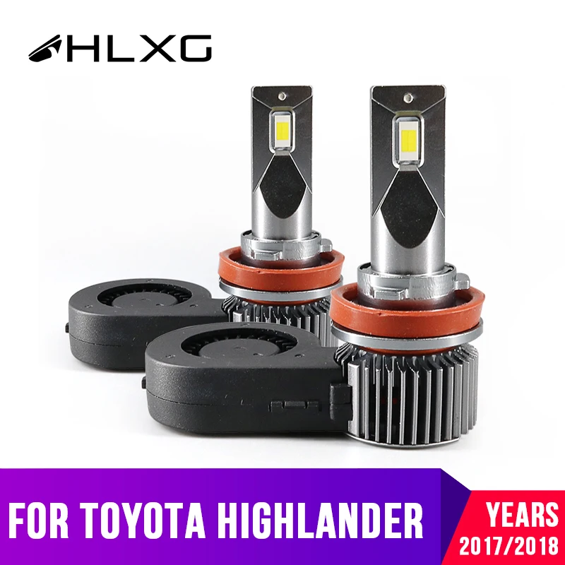 Для автомобиля Toyota highlander адаптер база h11 авто светодиодный лампы H8 светодиодный Противотуманные фары 12000LM 40 Вт 6000 К Высокая мощность Автомобильные фары 12 В