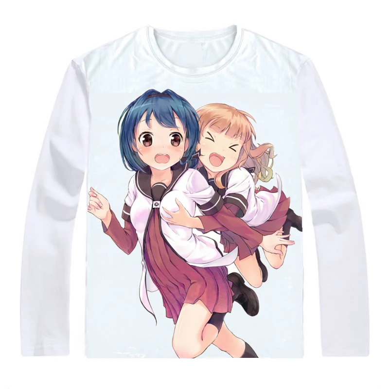 Coolprint Футболка с изображением в стиле аниме yuruyuri спокойный футболки Юрий мульти-стиль с длинными рукавами Akari akaza Yui funami Косплэй рубашки в японском стиле - Цвет: Style 15