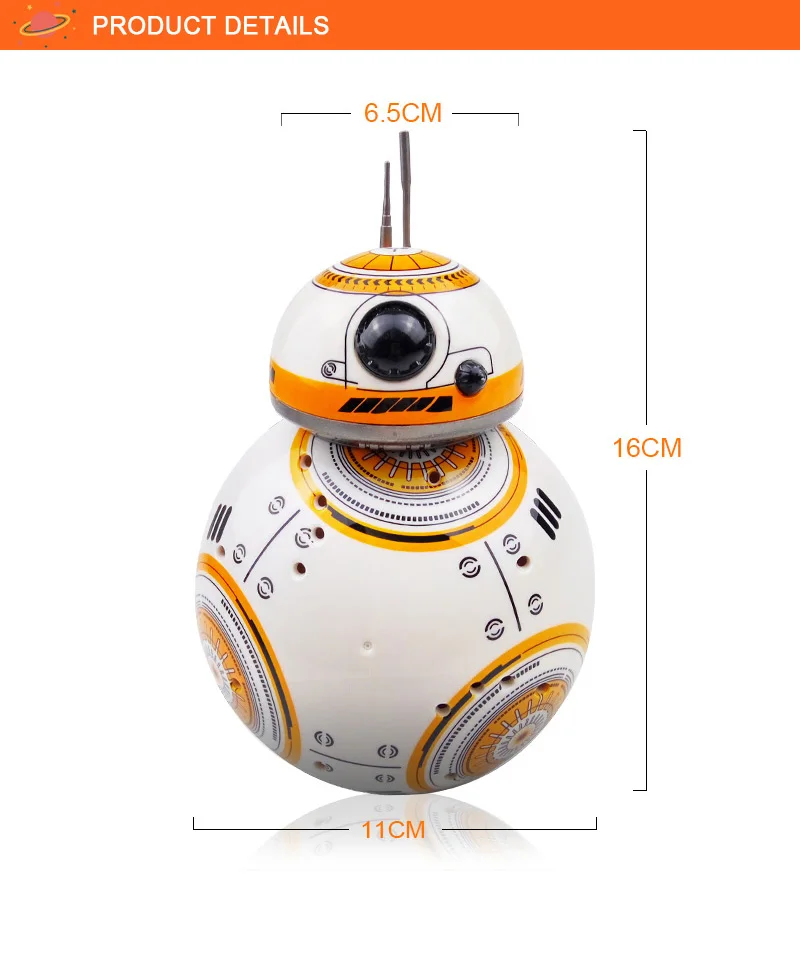 Быстрая, Звездные войны, BB-8, 2,4G, пульт дистанционного управления, робот, обновленная версия, BB8, умный робот, звук, RC мяч, подарки, игрушка для мальчиков, детей