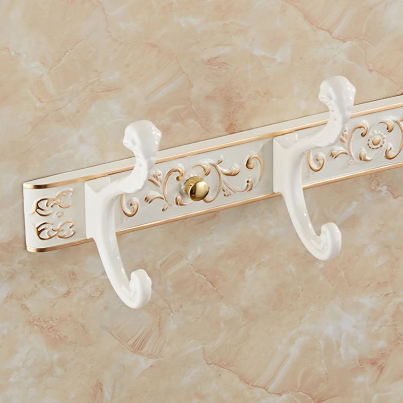 SRJ Luxury 4/5 Robe Hooks Bathroom Wall Carving Antique Aluminum Classical Hooks Bathroom Accessories Bath Hardware SRJ Luxury 4/5 Robe Hooks Bathroom Wall Carving Antique Aluminum Classical Hooks Bathroom Accessories Bath Hardware