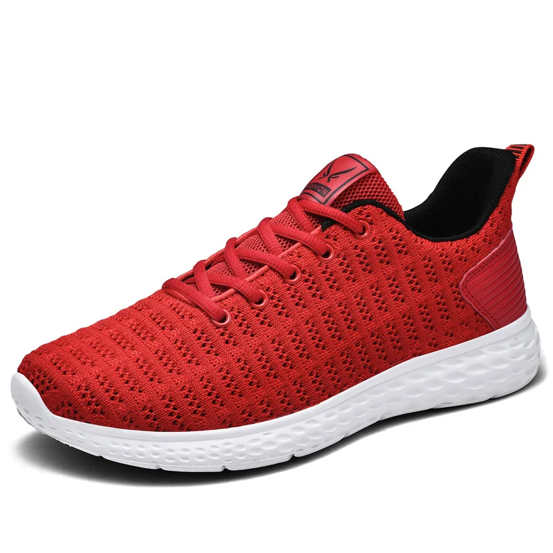Большие размеры 36-48, пара теннисных туфель, спортивная обувь для мужчин,, женские легкие кроссовки, мужские спортивные кроссовки, дешевые - Цвет: Красный