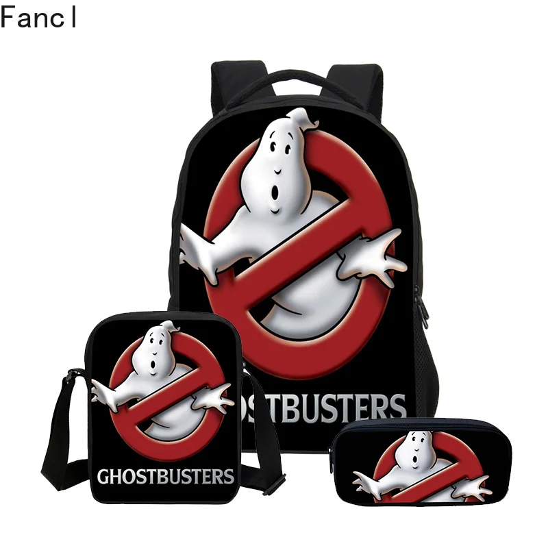 Мужской школьный рюкзак с принтом Ghostbusters Модный комплект из 3 предметов для