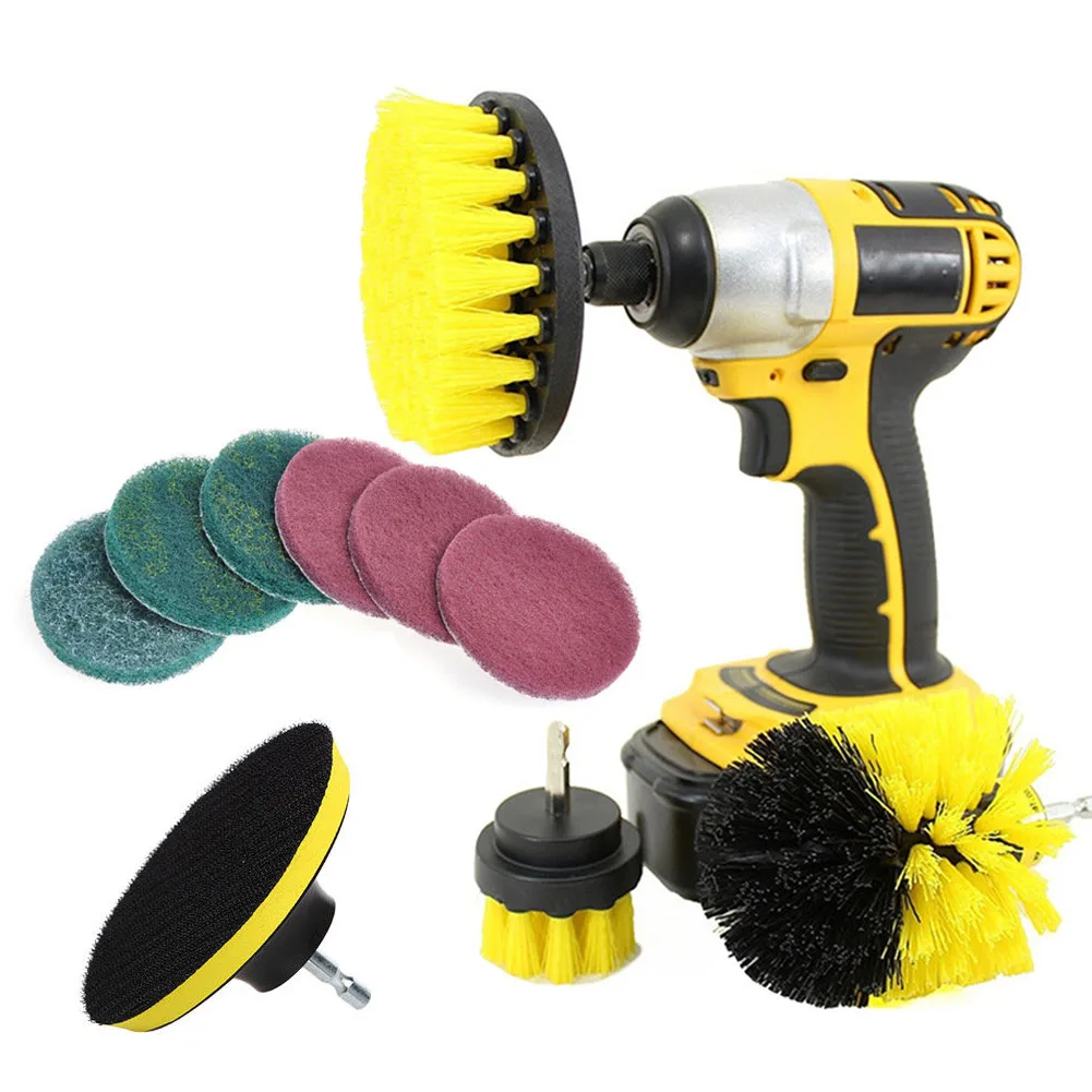 

10Pcs/Set Tile Grout Power Scrubber Cleaning Drill Brush Kit Scrub Tub Cleaner Tools TN99