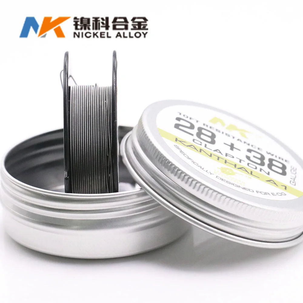 NK FeCrAl A1 mtl clapton wire 28 + 38 10 футов катушка провод сопротивления для вейпа RDA RTA MTL