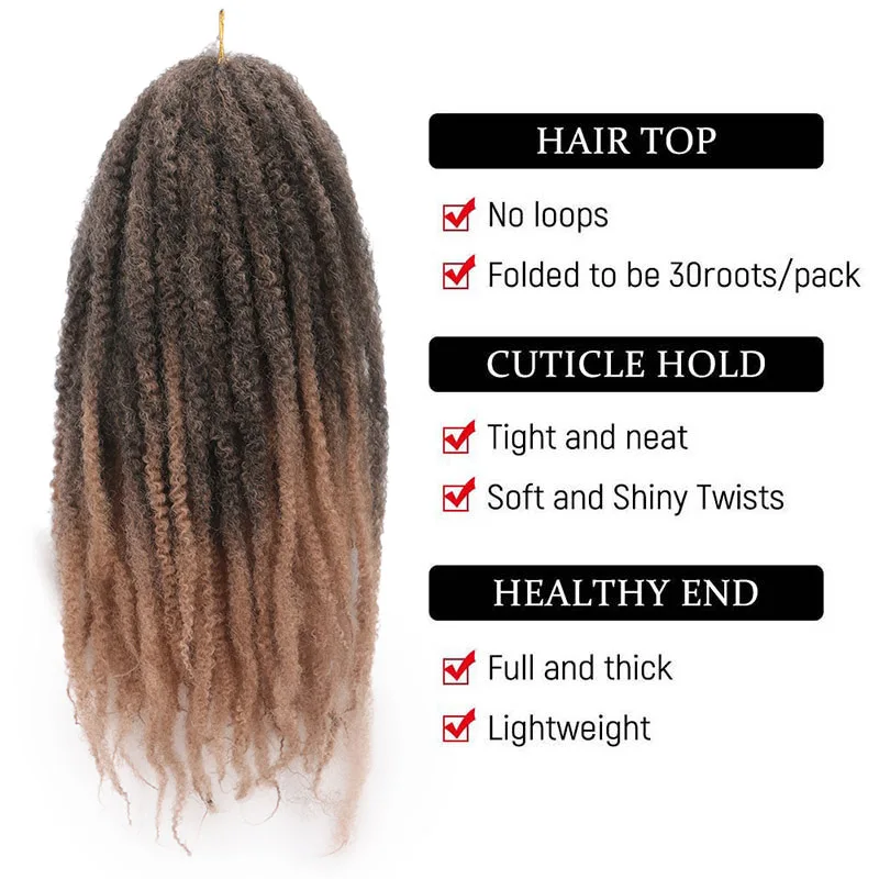 Marley плетеные косы волосы синтетические косички для наращивания афро Омбре плетение волос для женщин 18 дюймов черный