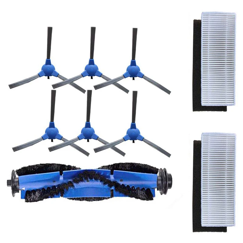 

Replacement Kit Compatible For Eufy Robovac 11S Robovac 30 Robovac 30C Robovac 15C 6x Side Brushes + 2x Filters + 1x Rolling B