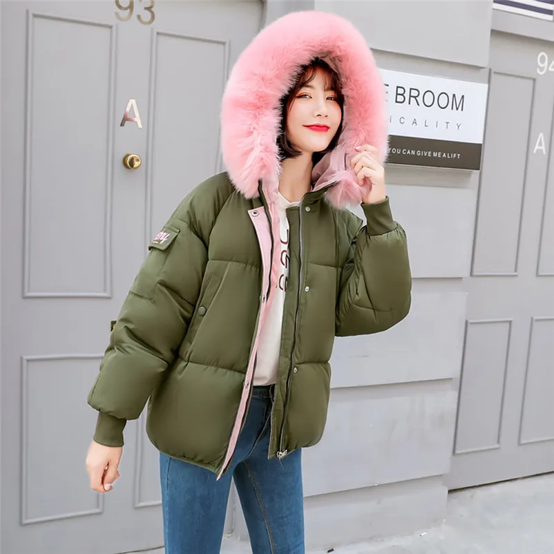 Fashion coats and jackets women winter ladies coats Winter Warm Coat Faux Fur Hooded Thick Slim Jacket Long Overcoat O15#N (8)