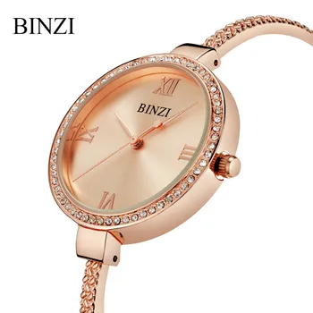 

Ladies Ultra thin Quartz Watch Luxury Slim Rose Gold Clock Stainless Steel Women Bracelet Waterproof WristWatch Relogio Feminino