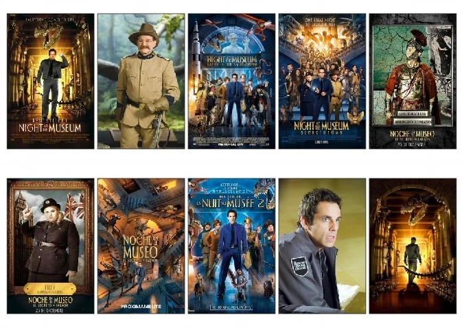 

10 pcs/lot Night at the Museum Series Movie Poster Souvenir Card Sticker DIY Decoration Bank Credit Bus ID Card Stickers 1125