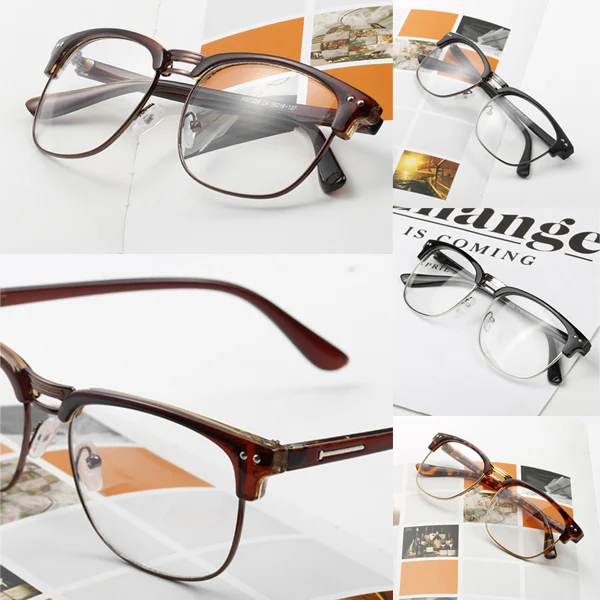 2018 new wholesales unisex hipster vintage retro classic half frame