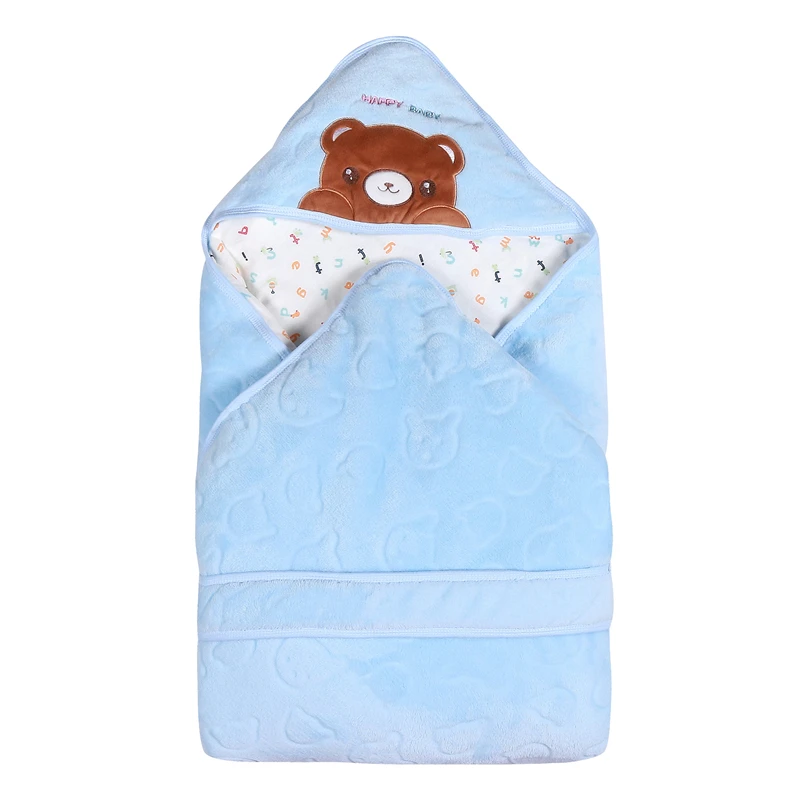 Newborn Baby Sleep Wrap Blanket Envelope Warm Sleepsack Autumn Winter Thermal Velvet Cotton