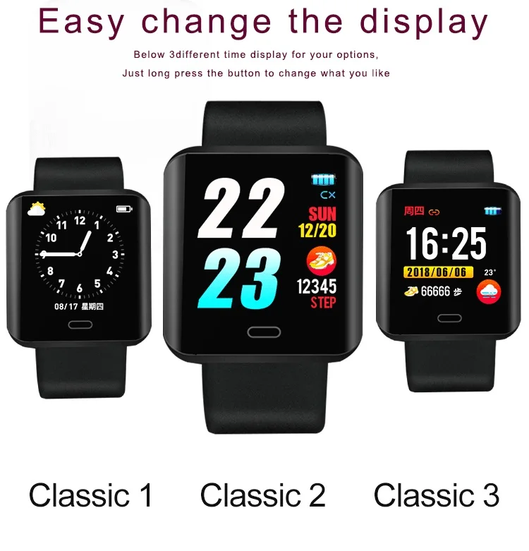 Bluetooth Smart Watch Men Sports Color Screen Waterproof Heart Rate Stainless Steel Digital Smart Watch Women relogio reloj 2019 (13)