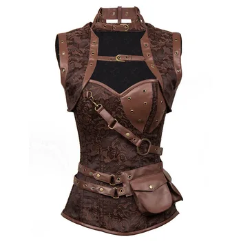 

Brown Corsets And Bustiers Vintage Korsett For Women Sexy Plus Size Corset Steampunk Clothing Corselete Feminino Espartilhos 6XL