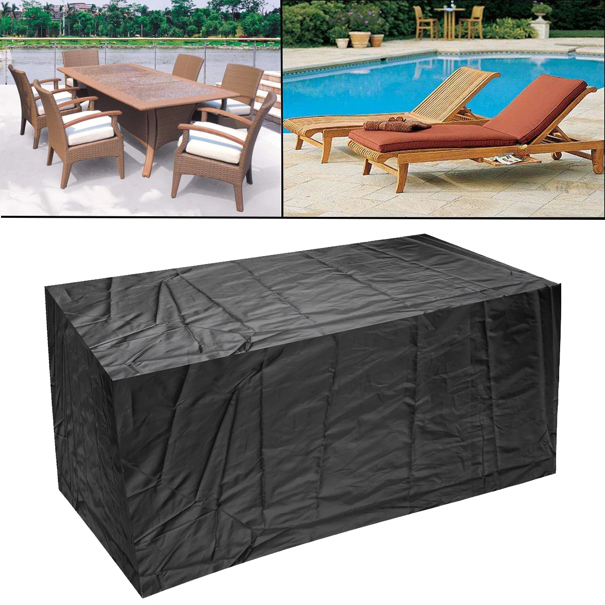 4 Size Beach Outdoor Waterproof Garden Furniture Cover Protector 4 Size Beach Outdoor Waterproof Garden Furniture Cover Protector Table Set Chair Sofa Covers Tighten Patio Anti Dust Protection-in All-Purpose Covers from ... - 4 Size Beach Outdoor Waterproof Garden Furniture Cover Protector