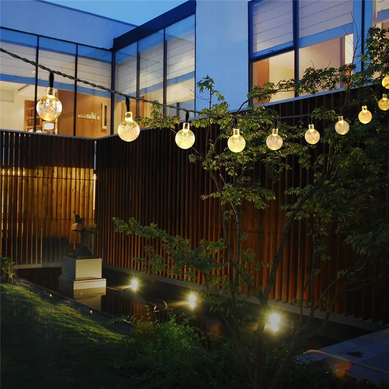 33ft 50 Worldsky Marca Mais Populares Globo Bola de Cristal Levou Movido a Energia Solar Luzes de Fadas para Jardim ao ar Livre Decoração do Natal 2 a energia solar worldsky marca mais popular