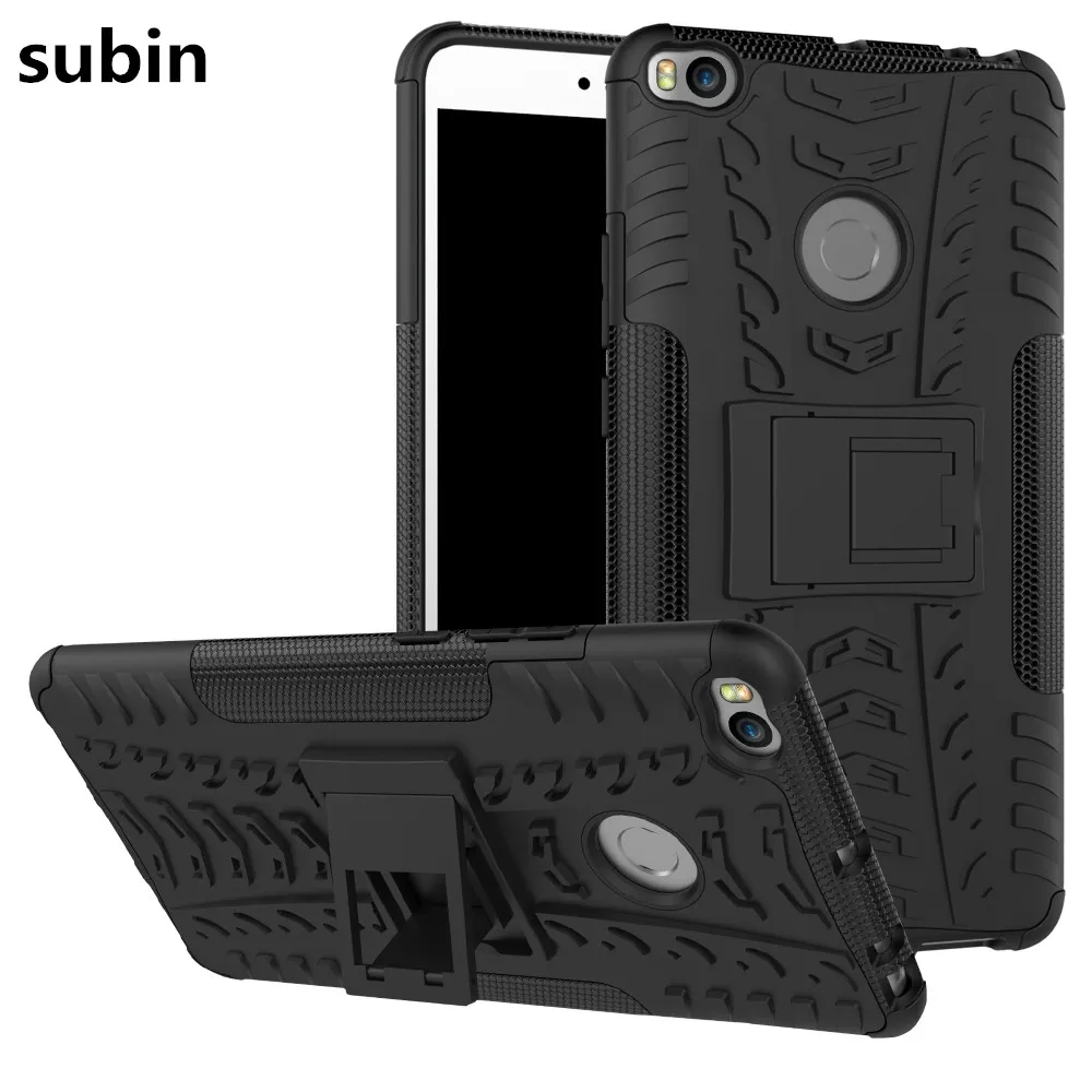 

Xiaomi Mi Max 2 Case TPU & PC Dual Armor Capa with Stand Hard Silicone Cover For Xiaomi Mi Max2 Phone Case