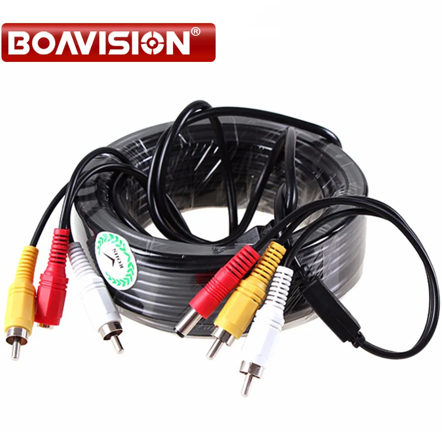 

5M / 10M / 15M / 20M Security CCTV Coaxial Cable AV Power Audio CCTV Camera Cable For the Surveillance System