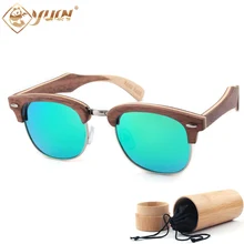New Fashion Wood Sunglasses Polarized Handmade Ray Wooden Sun Glasses Brand Designer Eyeglasses For Men Women W3036