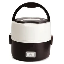 2016 Newest 1.3L Portable Lunch Box Electric Rice Cooker Stainless Steel 2 Layers Steamer