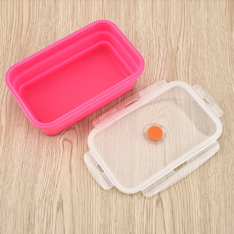 Силиконовая коробка для ланча упаковка для обеда чаша Еда хранения коробки контейнера посуда TN88