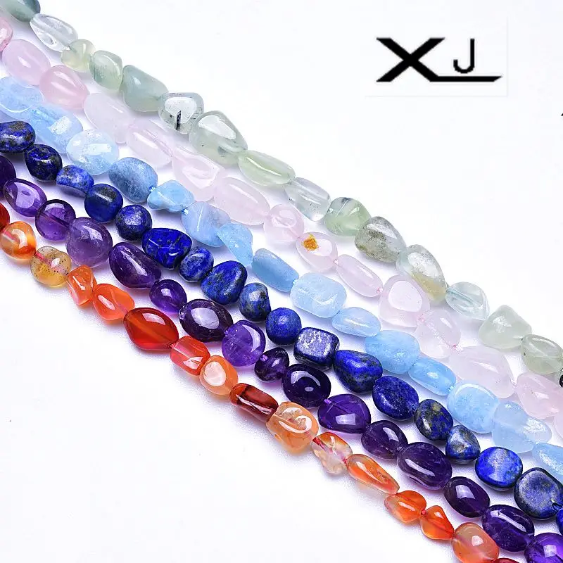 

XJ Natural Stone macadam Spacer Beads 38cm a Strand Irregular Size Beads For Jewelry Making DIY Bracelet