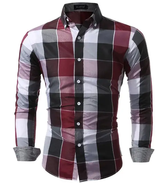 Camisas de hombre 2018 camisas de vestir para hombre ropa hombre Social Casual Camisa a cuadros hombres marca Chemise talla grande 3XL|Camisas de vestir| - AliExpress