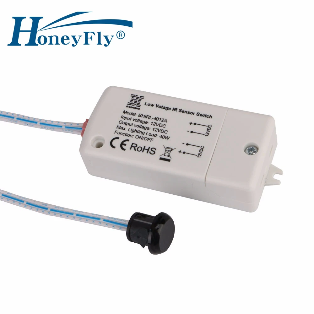 Светодиодный ИК датчик HoneyFly 2 шт. 12 В 40 Вт инфракрасный переключатель для