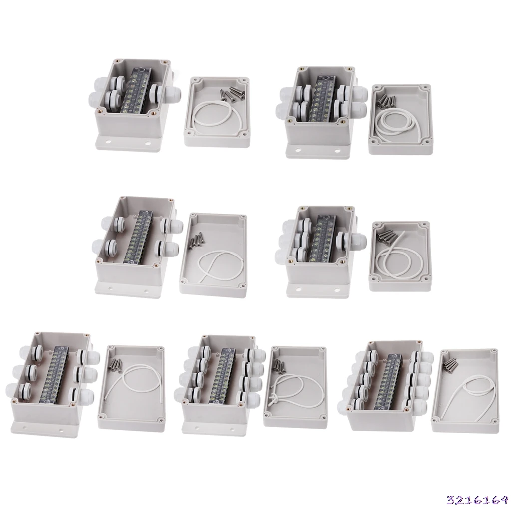 

ABS Waterproof Junction Box Electric Enclosure Case 15A 600V Terminal Connector