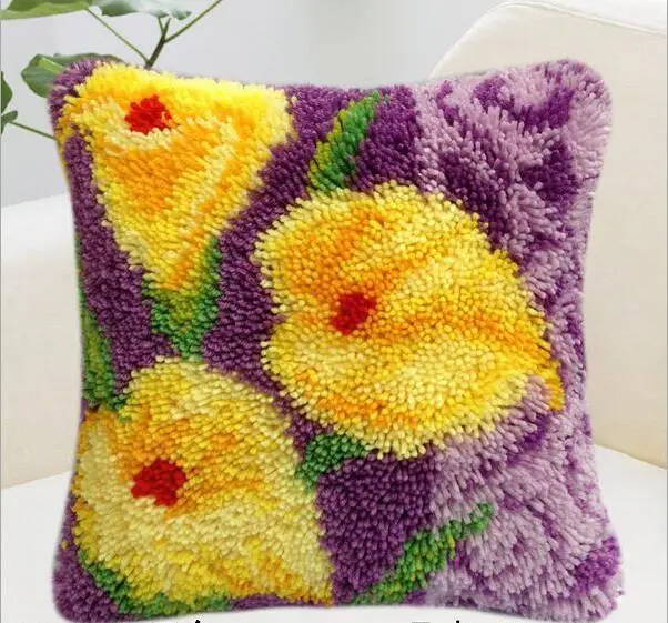 Вышивка крестиком подушка стиль цветы, для рукоделия ковер подушка с гобеленом 40x40 см, крючок Вышивка Швейные подушки - Цвет: Y