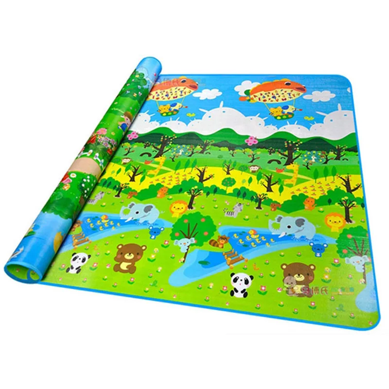 Starz 200cm*180cm Thickness Baby Crawling Play Mat Baby Crawling Pad Game Mats Forest Pattern