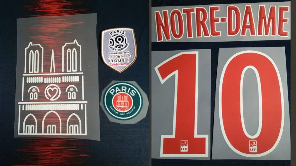 2019 Нотр Дам Nameset Mabppe nameset Neymar JR cavani verratti Лига 1 патч для чемпионов Nec Mergitur|Заплатки| |