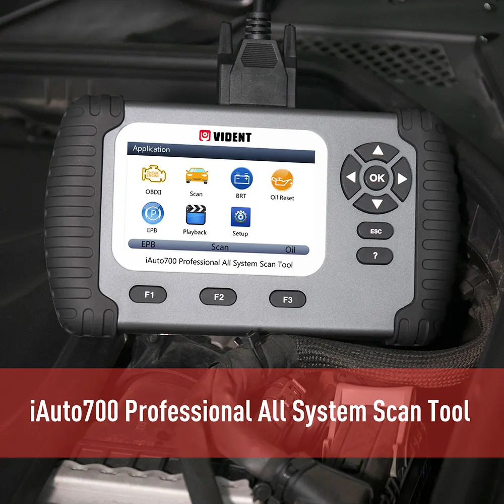 VIDENT iAuto700 Professional все системы сканирования для машинное масло свет EPB EPS ABS Сброс подушки безопасности батарея конфигурации