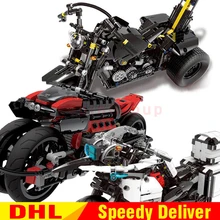 XINGBAO 03019+ 03021+ 03020 оригинальные автомобильные наборы тяжелый мотоцикл набор строительных блоков Кирпичи Развивающие детские игрушки