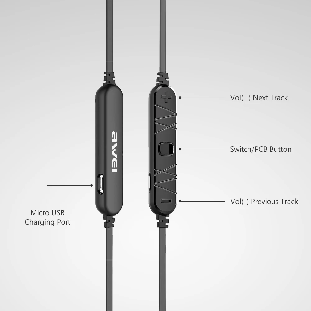 AWEI, беспроводные наушники, Bluetooth, наушники для iPhone, huawei, Спортивная гарнитура с микрофоном, басовые наушники, наушники, fone de ouvido