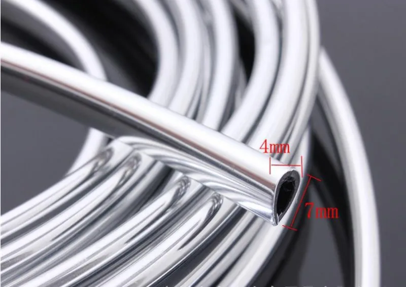 

3m Car styling CHROME "U" STYLE TRIM STRIP Auto decoration for Toyota corolla rav4 Yaris prius hilux avensis verso accessories