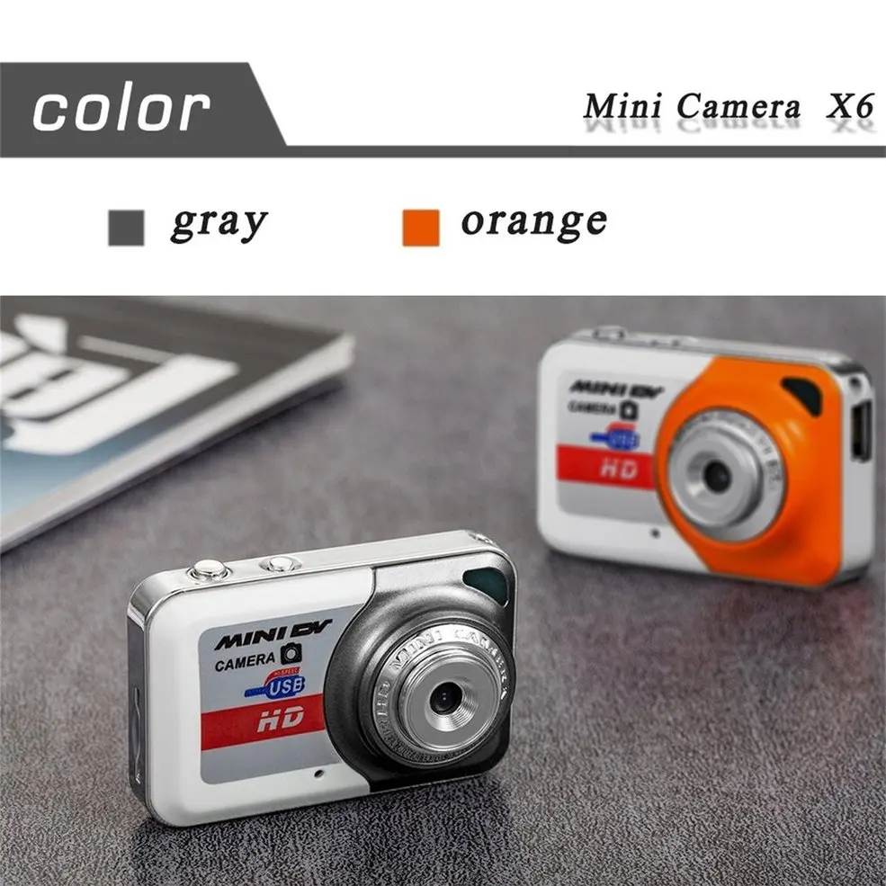 

2PCS HD Ultra Portable 1280*1024 Mini Camera X6 Video Recorder Digital Small Camera