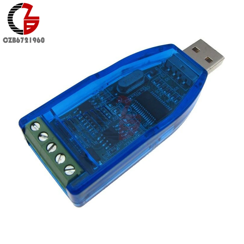 

Transparent Blue Industrial USB To RS485 Converter Upgrade Protection RS485 Converter TOP
